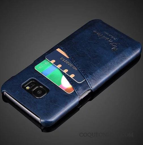 Samsung Galaxy S7 Edge Coque Carte Noir Luxe Étui Étui En Cuir Étoile