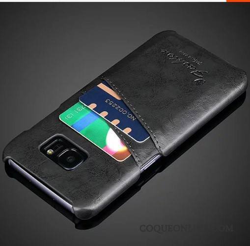 Samsung Galaxy S7 Edge Coque Carte Noir Luxe Étui Étui En Cuir Étoile