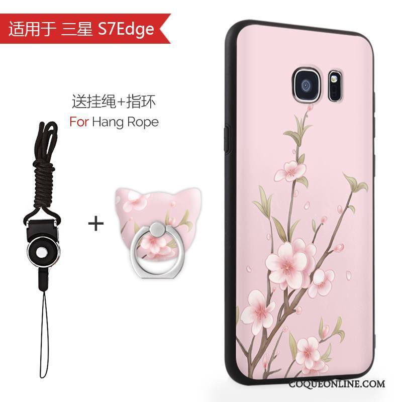 Samsung Galaxy S7 Edge Coque De Téléphone Étui Étoile Tout Compris Incassable Rose