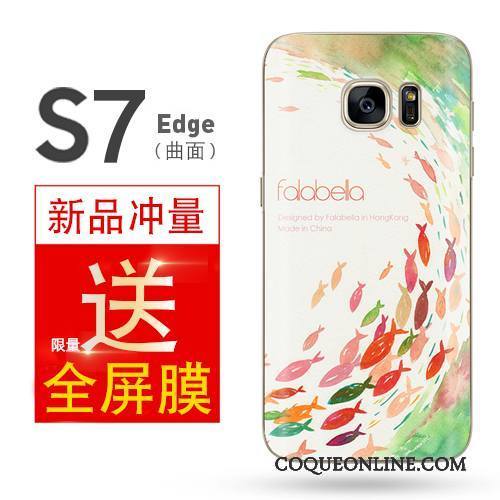 Samsung Galaxy S7 Edge Coque Protection Étui Gaufrage Multicolore Étoile Personnalité Créatif