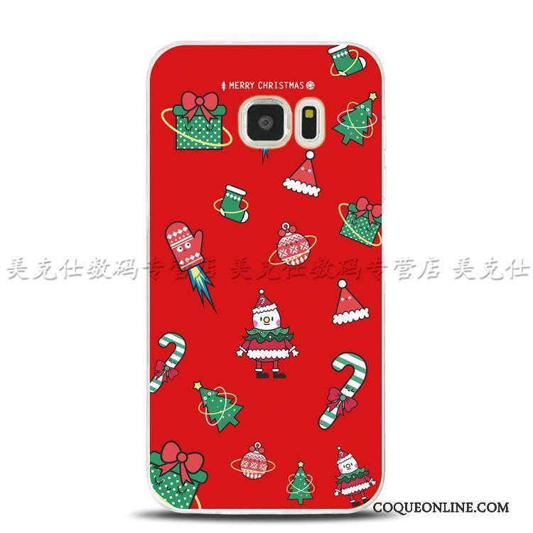 Samsung Galaxy S7 Edge Coque Support Fluide Doux Anneau Chat Rouge Sac