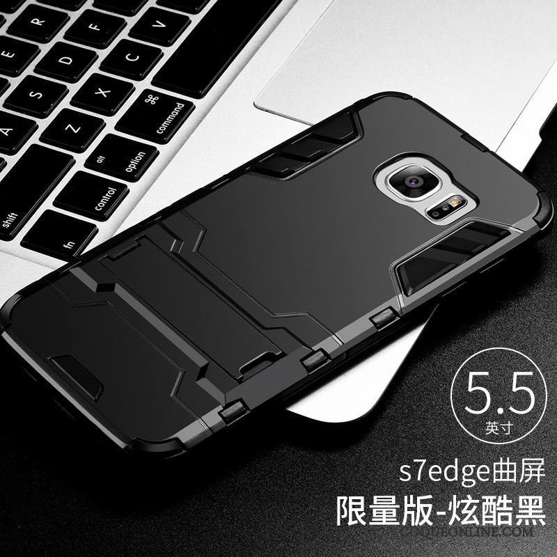 Samsung Galaxy S7 Edge Coque Tendance Gris Protection Étoile Silicone Étui Incassable