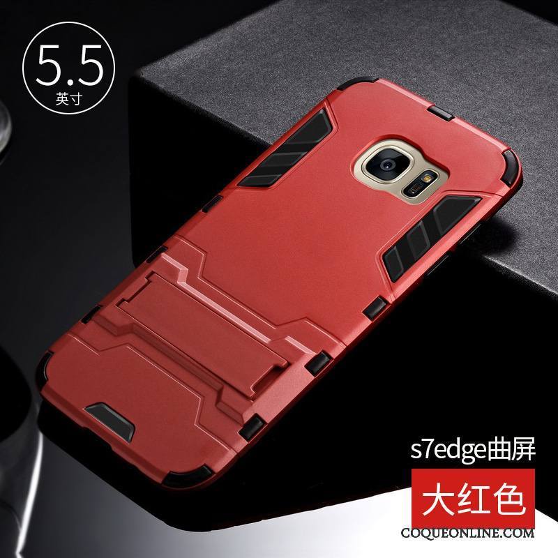 Samsung Galaxy S7 Edge Coque Tendance Gris Protection Étoile Silicone Étui Incassable