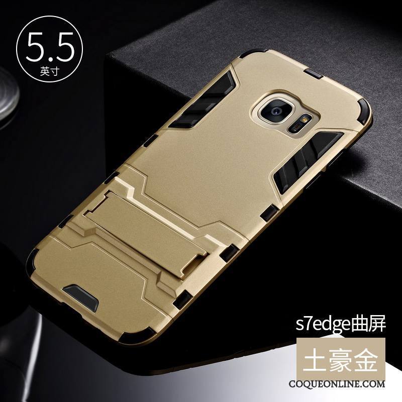 Samsung Galaxy S7 Edge Coque Tendance Gris Protection Étoile Silicone Étui Incassable