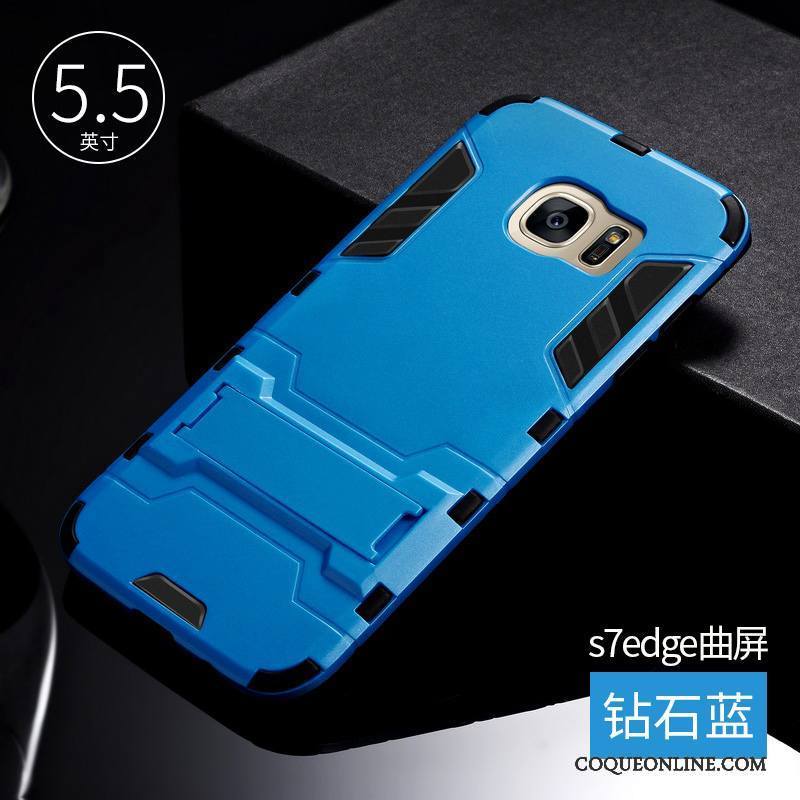 Samsung Galaxy S7 Edge Coque Tendance Gris Protection Étoile Silicone Étui Incassable