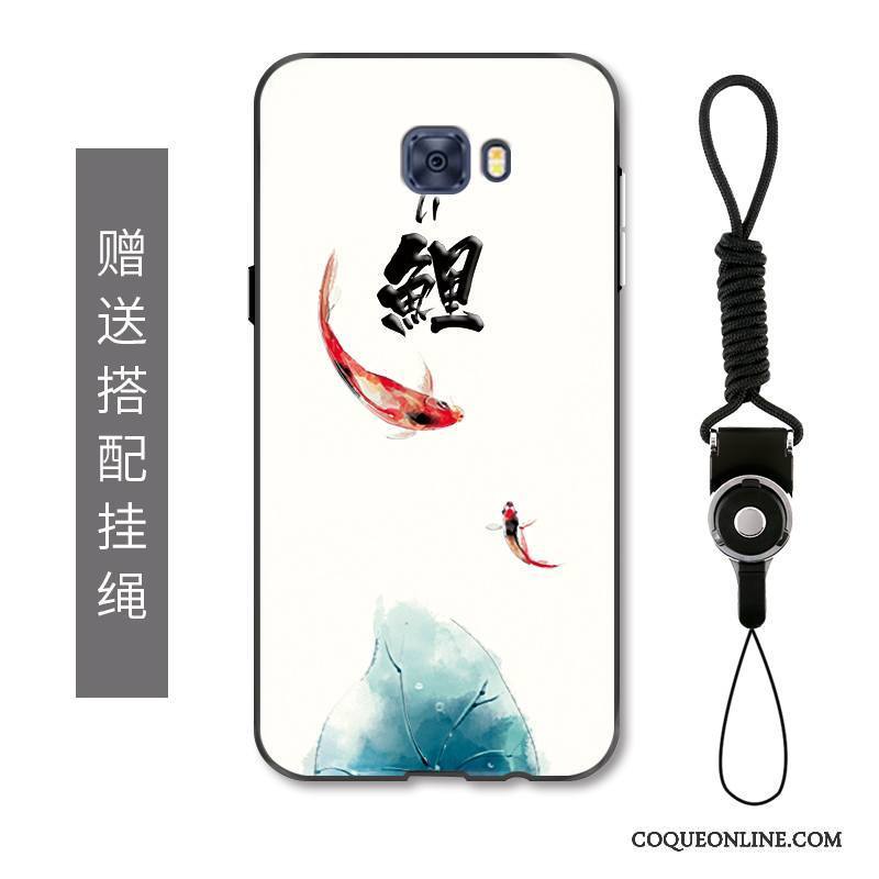 Samsung Galaxy S7 Edge Coque Tout Compris Rouge Style Chinois Encre Étui Incassable Étoile