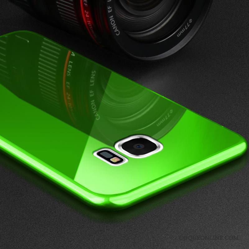 Samsung Galaxy S7 Edge Coque Très Mince Incassable Délavé En Daim Support Personnalité Rouge Étui