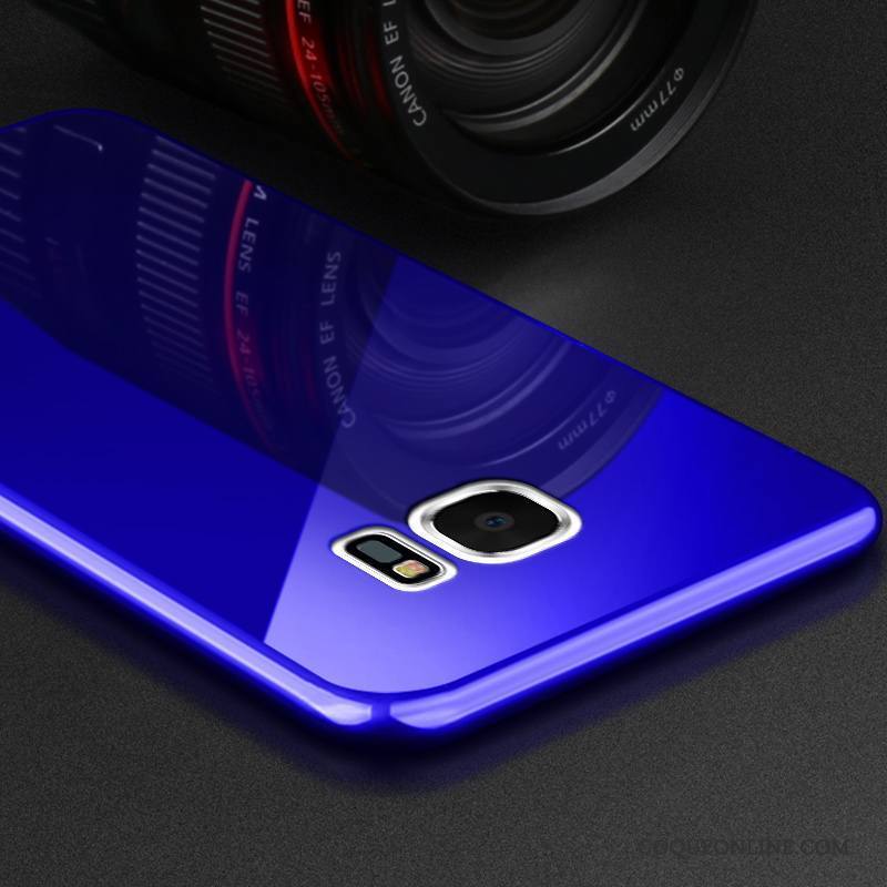 Samsung Galaxy S7 Edge Coque Très Mince Incassable Délavé En Daim Support Personnalité Rouge Étui