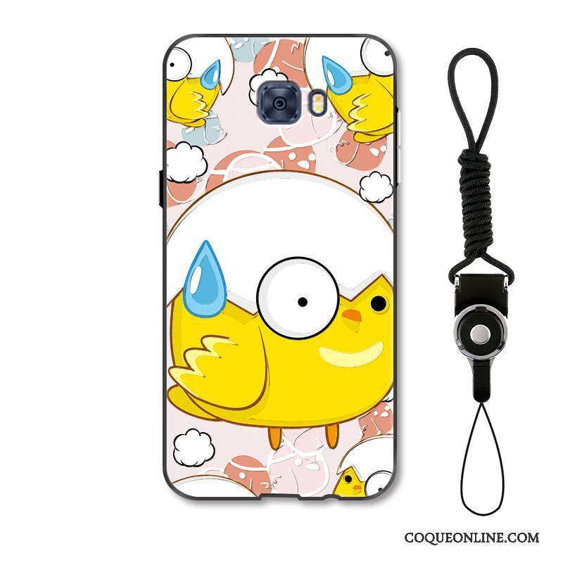 Samsung Galaxy S7 Edge Coque Étoile Petit Jaune Ornements Suspendus Dessin Animé Charmant Mode