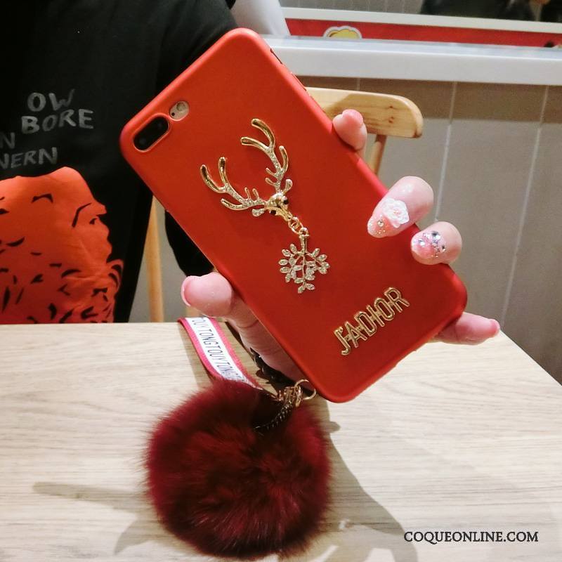 Samsung Galaxy S7 Edge Elk Luxe Coque De Téléphone Rouge Personnalité Élégant Pompon