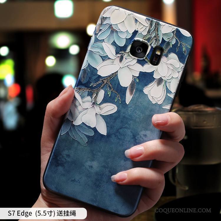Samsung Galaxy S7 Edge Fluide Doux Silicone Ornements Suspendus Coque De Téléphone Personnalité Tout Compris Étoile