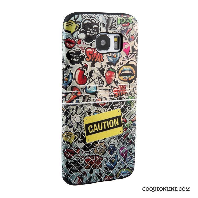 Samsung Galaxy S7 Edge Gaufrage Dessin Animé Étoile Tendance Multicolore Peinture Coque De Téléphone