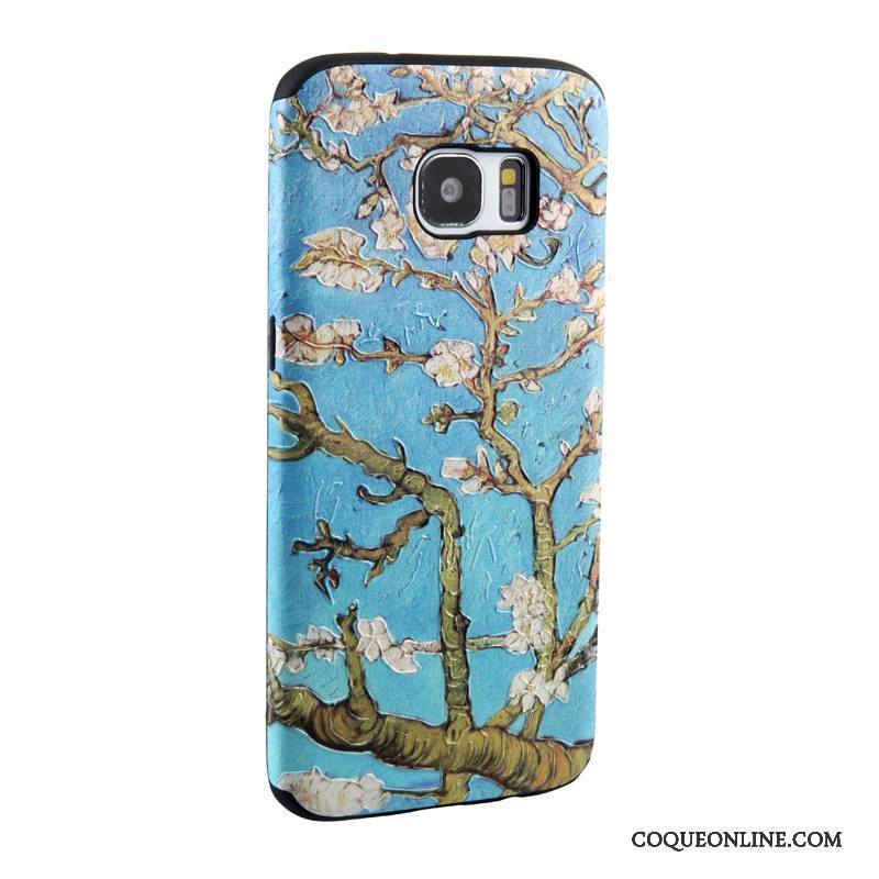 Samsung Galaxy S7 Edge Gaufrage Dessin Animé Étoile Tendance Multicolore Peinture Coque De Téléphone