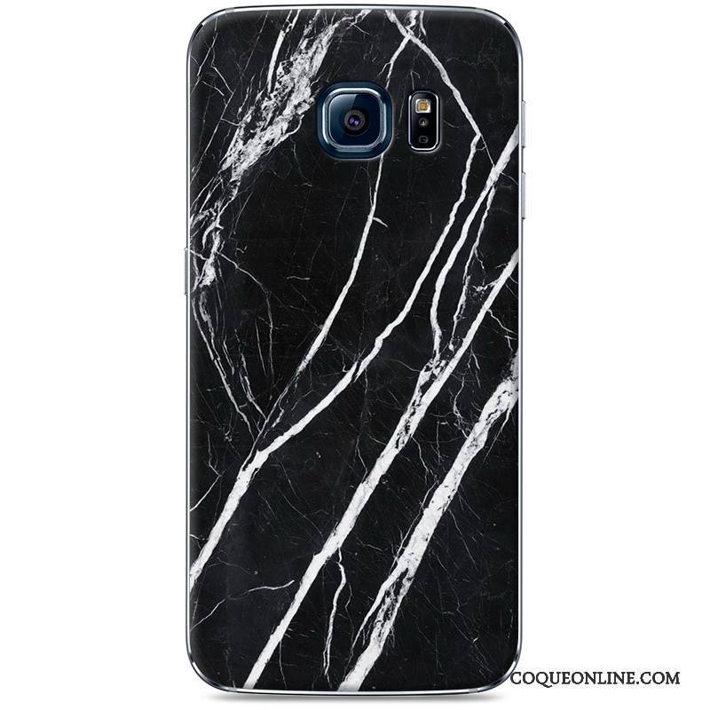 Samsung Galaxy S7 Edge Grain De Bois Peinture Incassable Étui Étoile Coque De Téléphone Noir