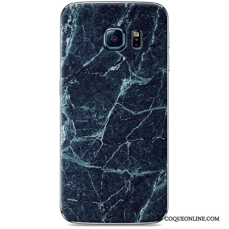 Samsung Galaxy S7 Edge Grain De Bois Peinture Incassable Étui Étoile Coque De Téléphone Noir