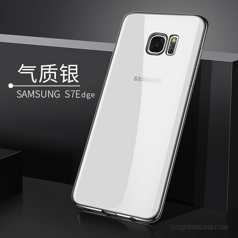Samsung Galaxy S7 Edge Or Coque Silicone Étui Tendance De Téléphone Transparent