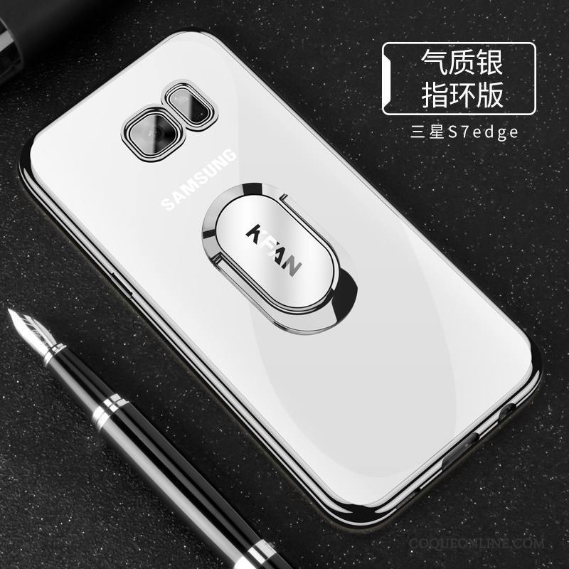 Samsung Galaxy S7 Edge Or Coque Silicone Étui Tendance De Téléphone Transparent