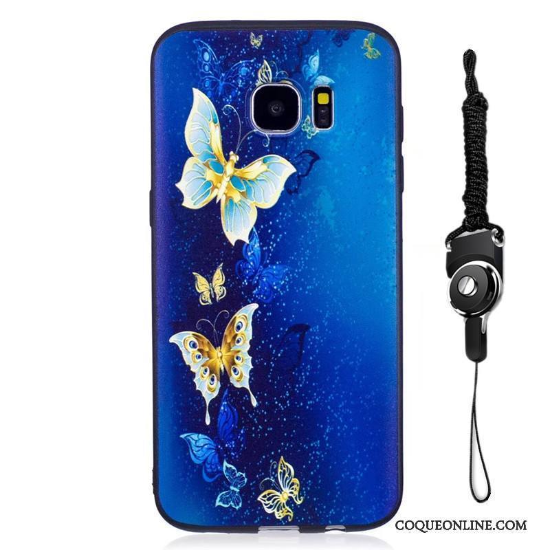 Samsung Galaxy S7 Edge Peinture Étui Délavé En Daim Étoile Protection Coque De Téléphone Gaufrage