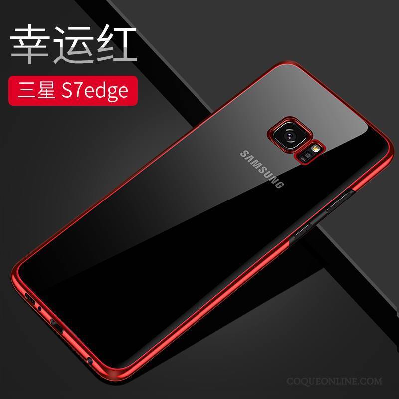 Samsung Galaxy S7 Edge Personnalité Coque De Téléphone Transparent Créatif Incassable Étoile Rouge
