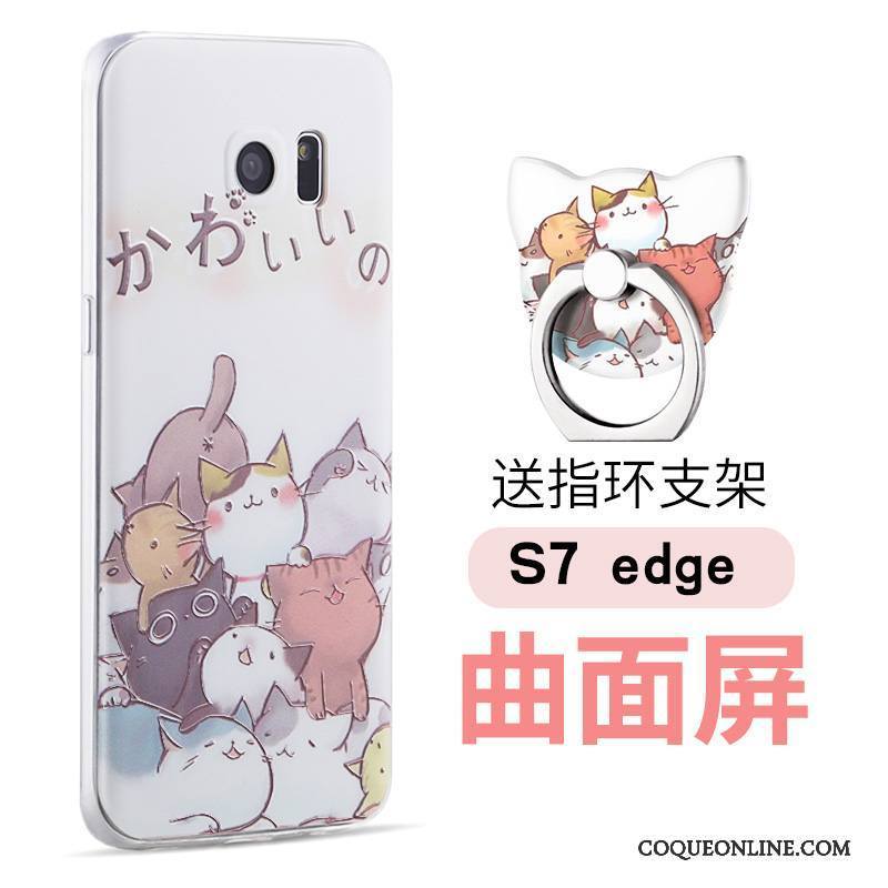 Samsung Galaxy S7 Edge Personnalité Gaufrage Dessin Animé Coque De Téléphone Étoile Multicolore Silicone