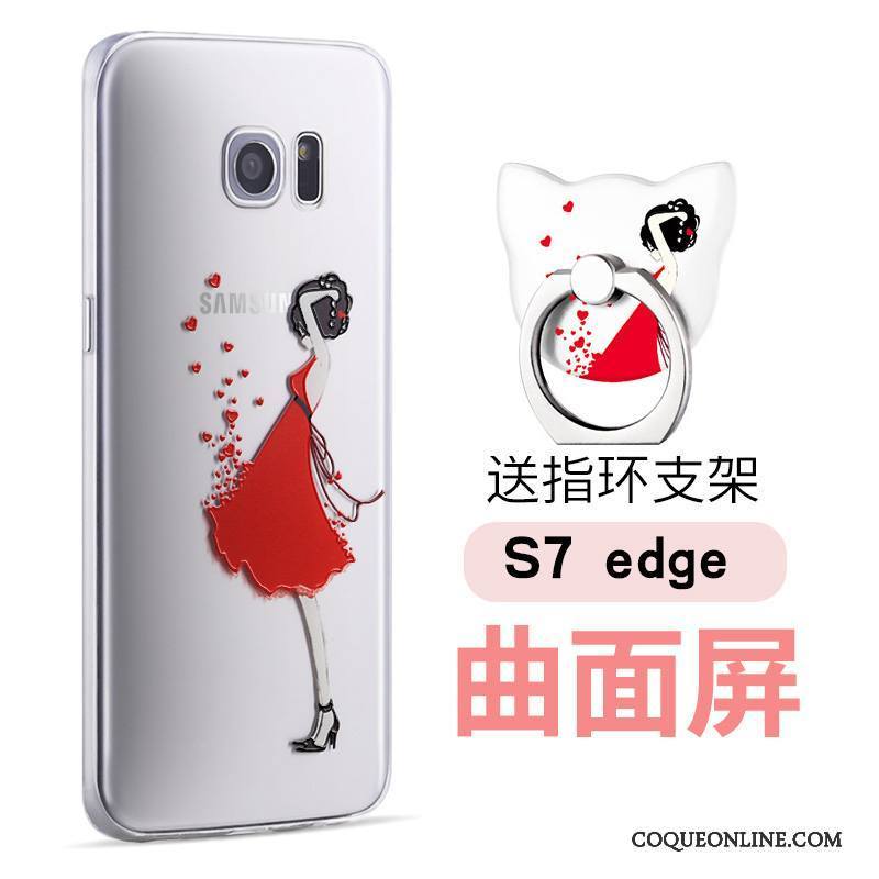 Samsung Galaxy S7 Edge Personnalité Gaufrage Dessin Animé Coque De Téléphone Étoile Multicolore Silicone