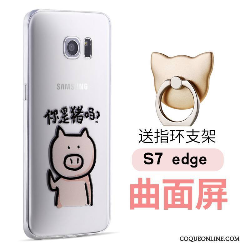 Samsung Galaxy S7 Edge Personnalité Gaufrage Dessin Animé Coque De Téléphone Étoile Multicolore Silicone