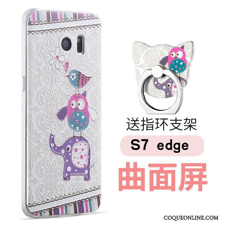 Samsung Galaxy S7 Edge Personnalité Gaufrage Dessin Animé Coque De Téléphone Étoile Multicolore Silicone