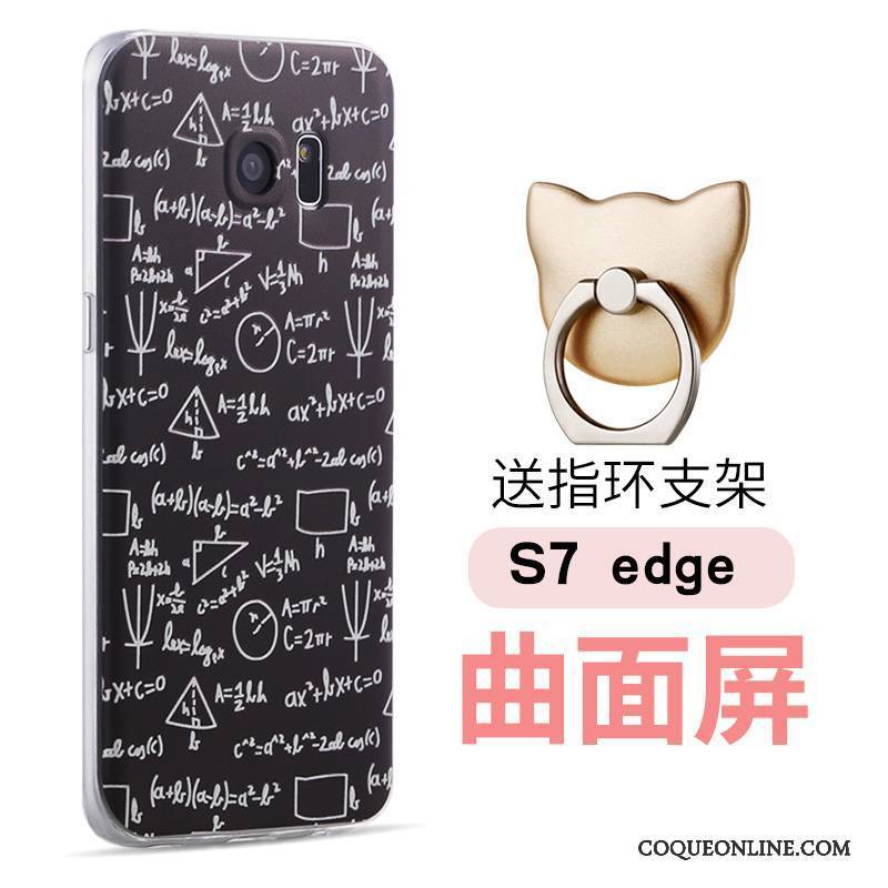 Samsung Galaxy S7 Edge Personnalité Gaufrage Dessin Animé Coque De Téléphone Étoile Multicolore Silicone