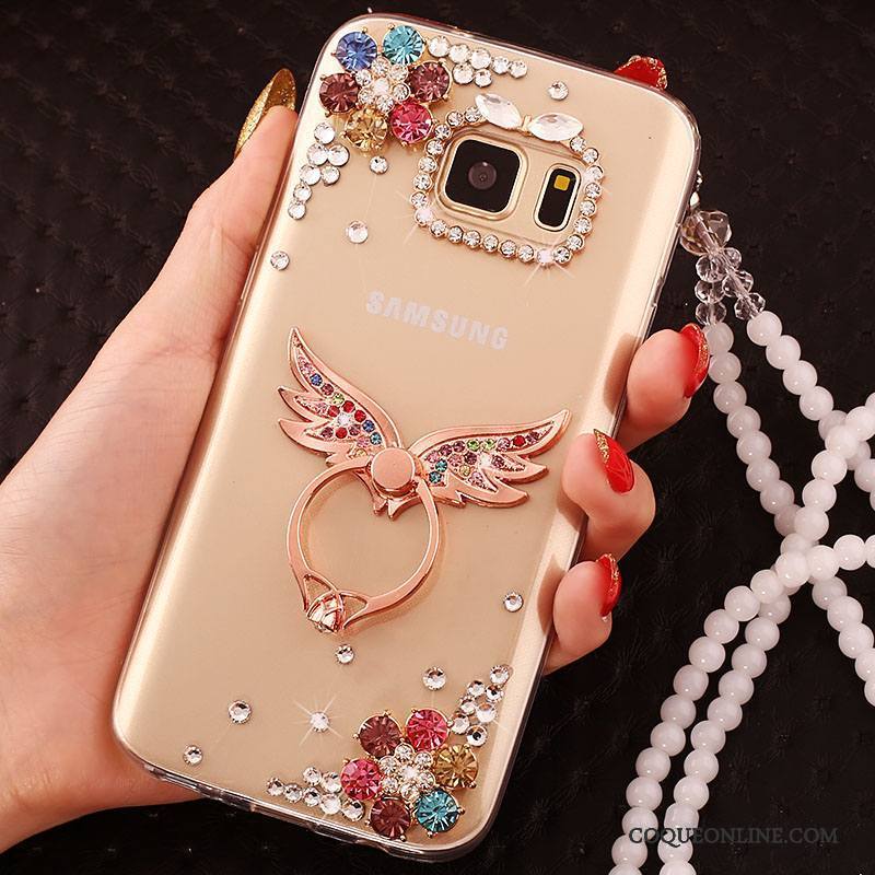 Samsung Galaxy S7 Edge Protection Ornements Suspendus Silicone Support Coque De Téléphone Fluide Doux Étoile