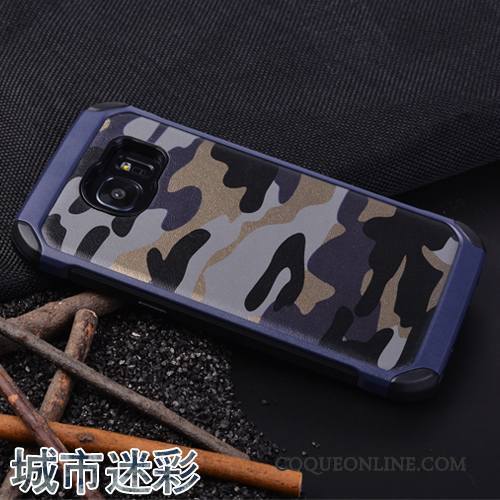 Samsung Galaxy S7 Edge Protection Personnalité Coque De Téléphone Étoile Camouflage Silicone Vert