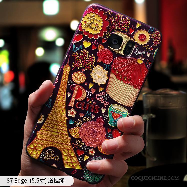 Samsung Galaxy S7 Edge Silicone Coque De Téléphone Jaune Incassable Étoile Tout Compris Personnalité
