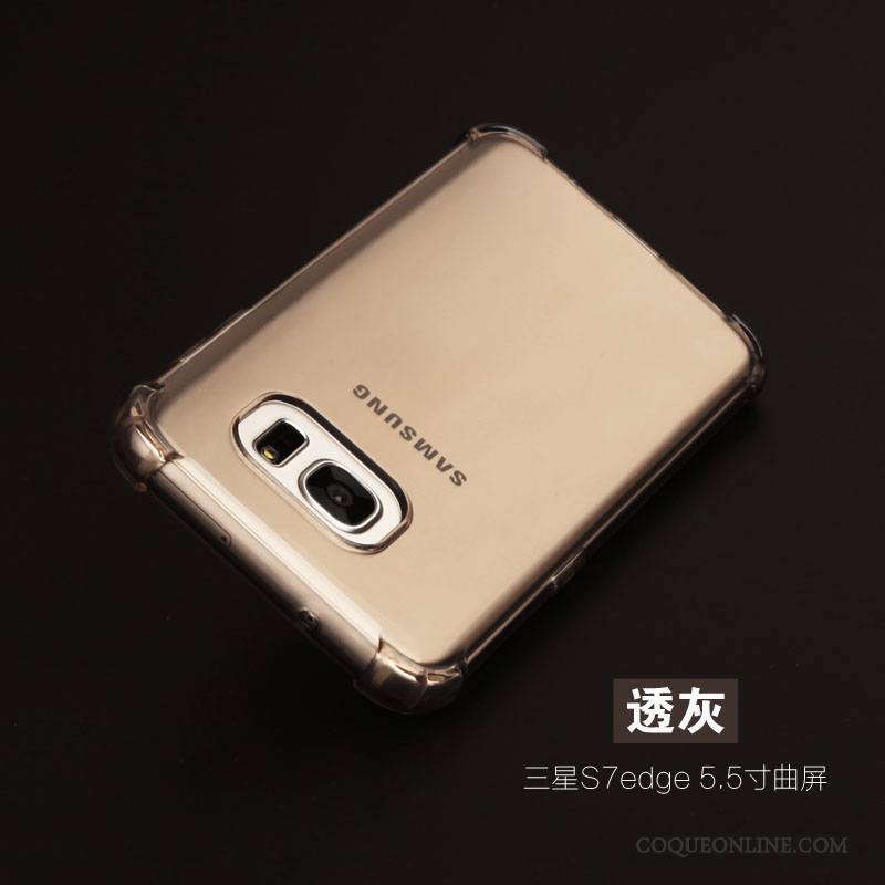 Samsung Galaxy S7 Edge Silicone Incassable Légères Coque Protection Étoile Fluide Doux