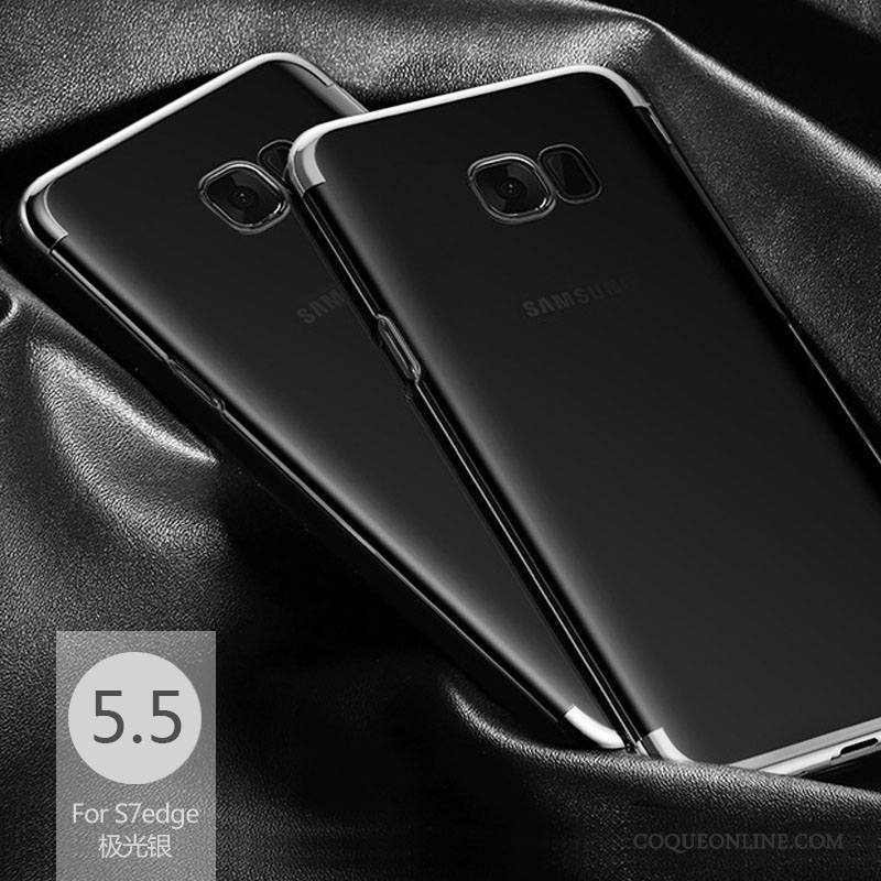 Samsung Galaxy S7 Edge Transparent Coque De Téléphone Étoile Légère Étui Silicone Vert