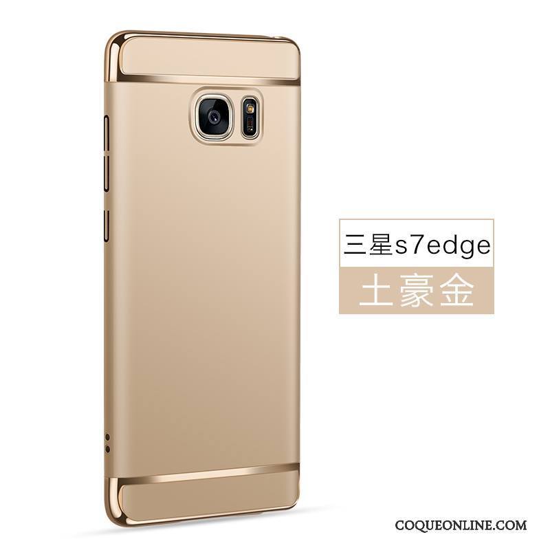Samsung Galaxy S7 Edge Étoile Coque De Téléphone Difficile Noir Protection Incassable Délavé En Daim