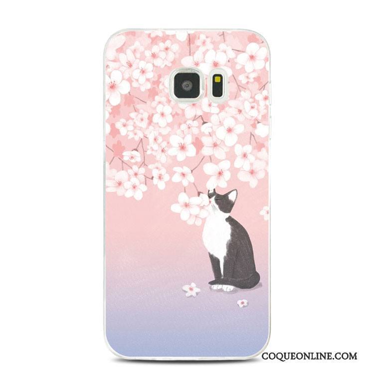 Samsung Galaxy S7 Edge Étoile Coque De Téléphone Silicone Tout Compris Fluide Doux Gaufrage Support