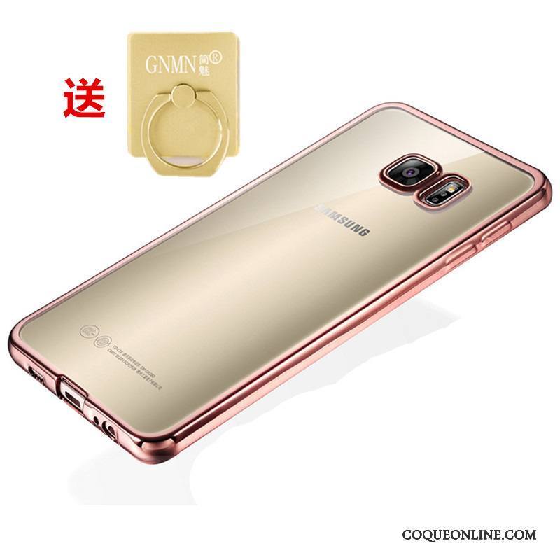 Samsung Galaxy S7 Edge Étoile Coque Silicone Téléphone Portable Fluide Doux Étui Rose