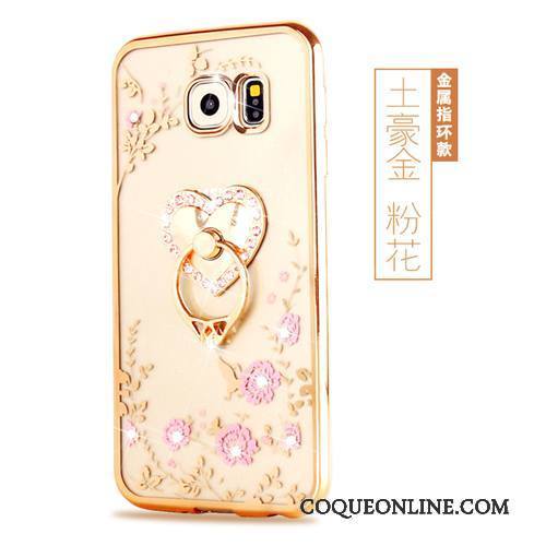 Samsung Galaxy S7 Edge Étoile Fluide Doux Coque De Téléphone Rose Silicone Protection Étui