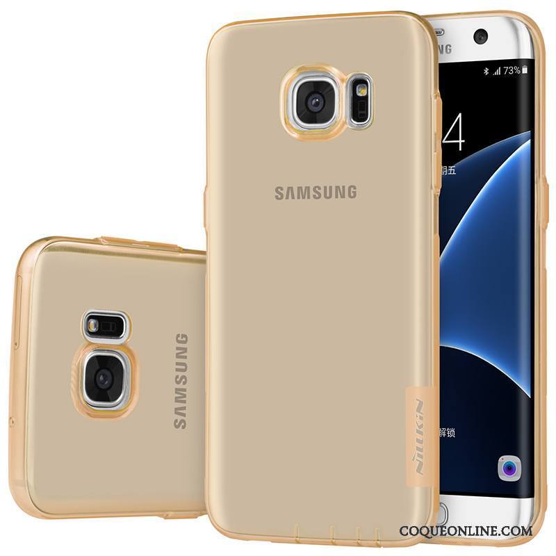 Samsung Galaxy S7 Edge Étoile Protection Téléphone Portable Transparent Rose Étui Coque