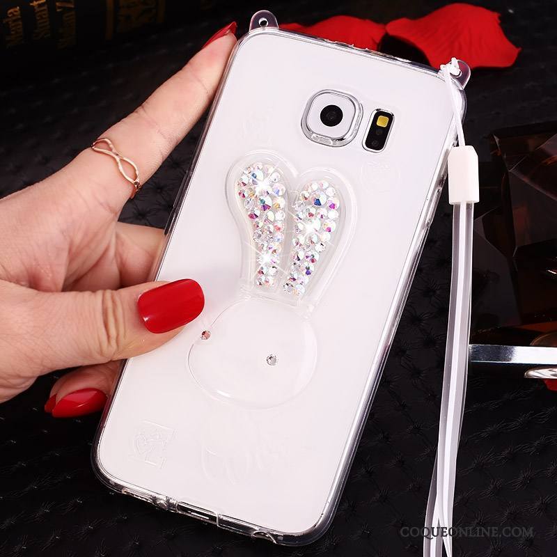 Samsung Galaxy S7 Edge Étoile Silicone Strass Coque Fluide Doux Protection Étui