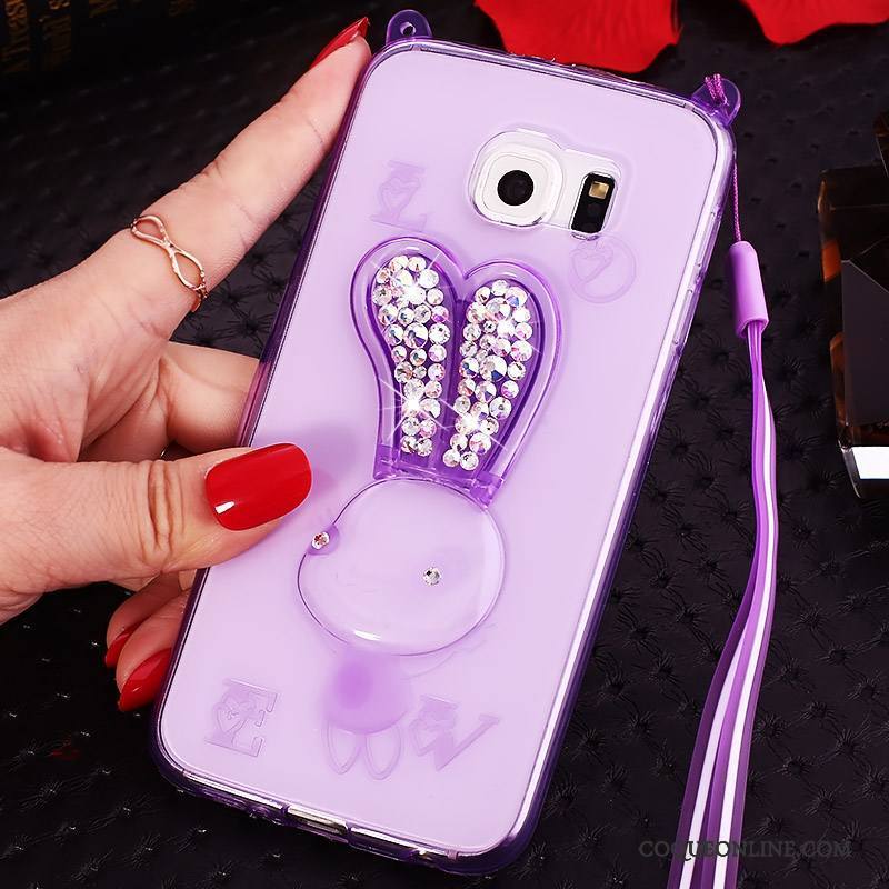 Samsung Galaxy S7 Edge Étoile Silicone Strass Coque Fluide Doux Protection Étui