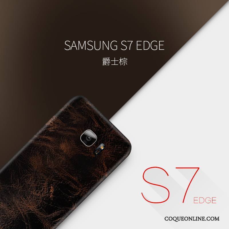 Samsung Galaxy S7 Edge Étui Créatif Coque De Téléphone Très Mince Tout Compris Rouge Étoile