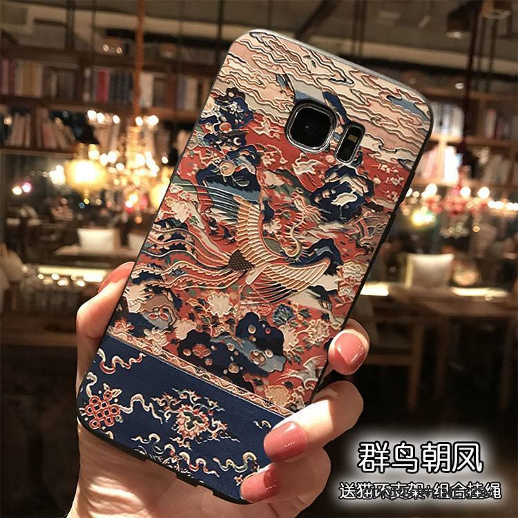 Samsung Galaxy S7 Edge Étui Ornements Suspendus Style Chinois Personnalité Coque De Téléphone Étoile