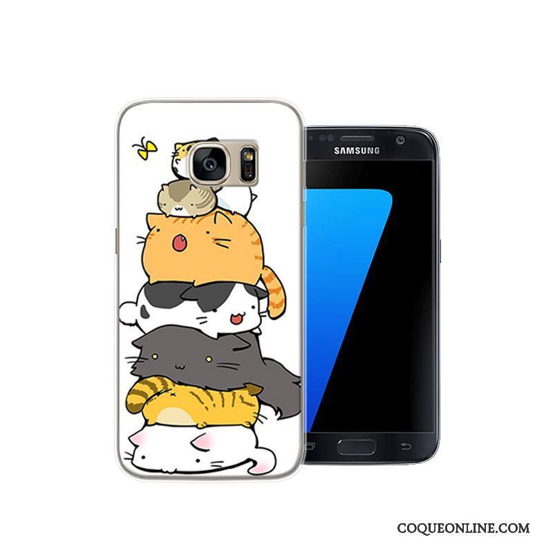 Samsung Galaxy S7 Noir Protection Dessin Animé Étui Coque De Téléphone Difficile Créatif