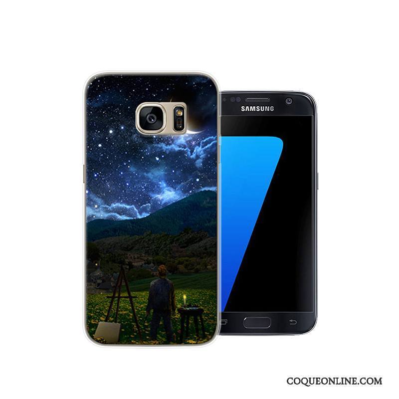 Samsung Galaxy S7 Noir Protection Dessin Animé Étui Coque De Téléphone Difficile Créatif