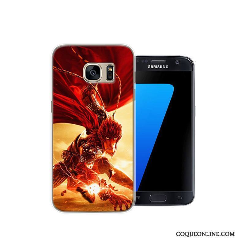 Samsung Galaxy S7 Noir Protection Dessin Animé Étui Coque De Téléphone Difficile Créatif