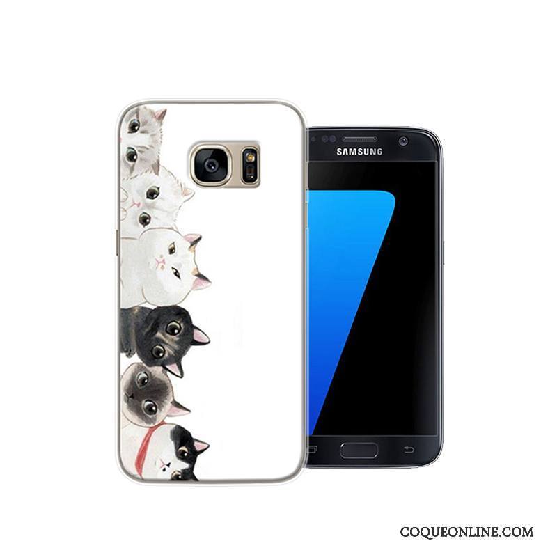 Samsung Galaxy S7 Noir Protection Dessin Animé Étui Coque De Téléphone Difficile Créatif