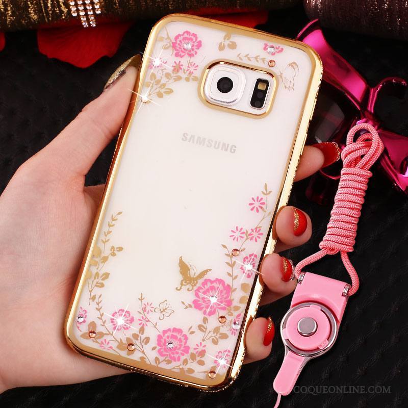 Samsung Galaxy S7 Protection Rose Cou Suspendu Étui Étoile Incassable Coque De Téléphone