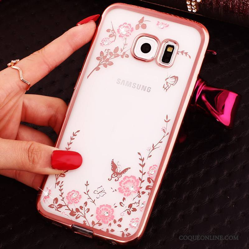 Samsung Galaxy S7 Protection Étoile Support Fluide Doux Coque De Téléphone Anneau Rose
