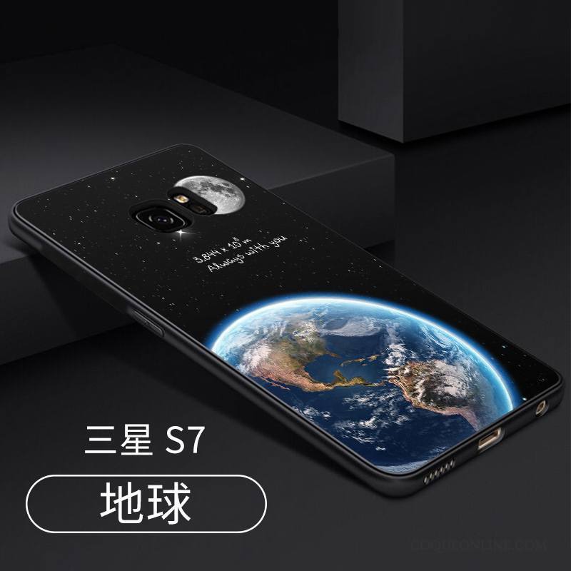 Samsung Galaxy S7 Silicone Fluide Doux Incassable Coque De Téléphone Support Ornements Suspendus Étoile