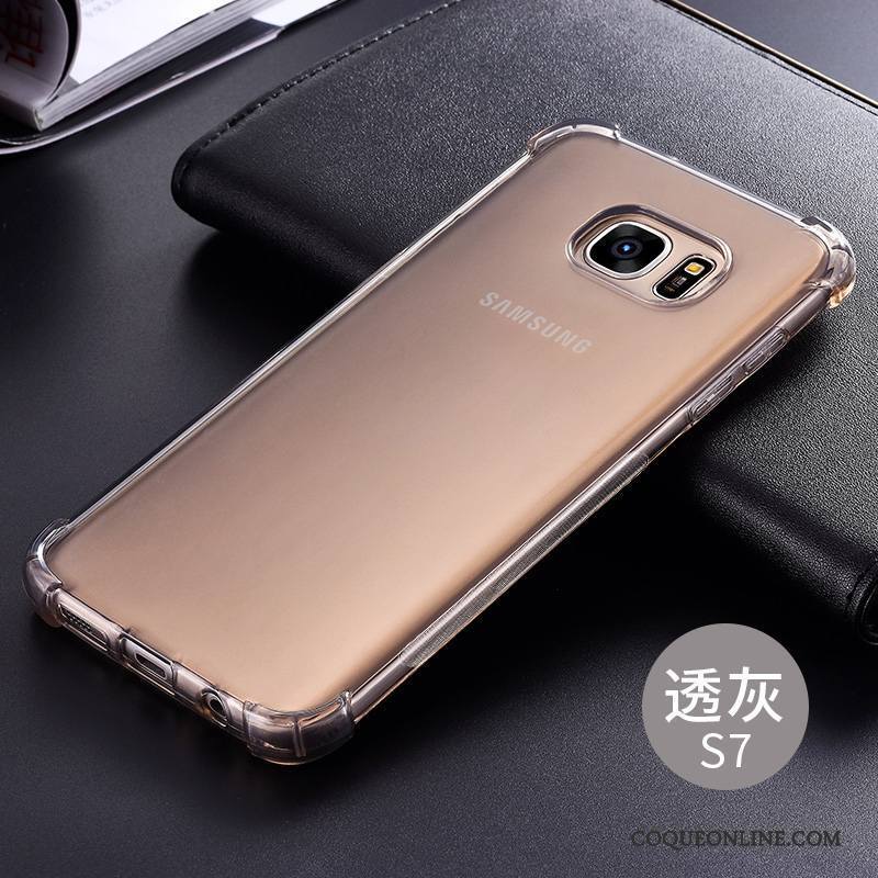 Samsung Galaxy S7 Tendance Incassable Étoile Transparent Coque De Téléphone Silicone Protection